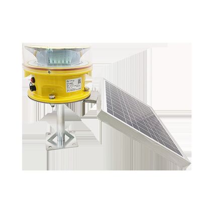 Solar-Flugzeugwarnleuchte LED Rot Mittlere Intensität mit IP66 Aluminiumlegierung und ≥2000cd Helligkeit