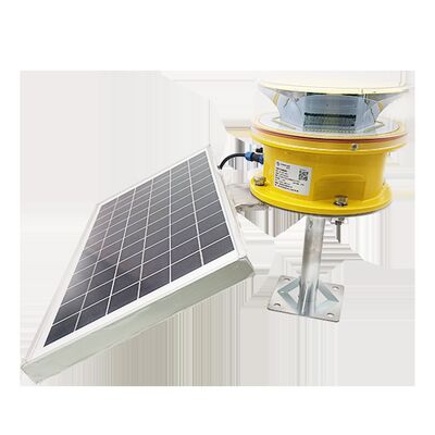 Solar-Flugzeugwarnleuchte LED Rot Mittlere Intensität mit IP66 Aluminiumlegierung und ≥2000cd Helligkeit