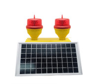 Solarbetriebenes Doppel-LED-Luftfahrt-Hindernisfeuer mit geringer Intensität