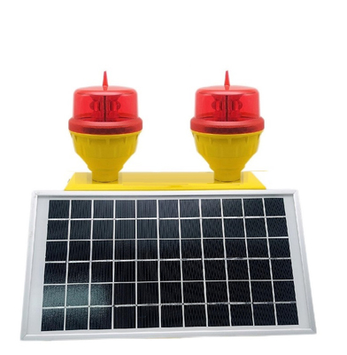 Doppelt-Luftfahrt-SolarHindernisfeuer AH-LI-B2 geringer Stärke LED rotes angetriebenes